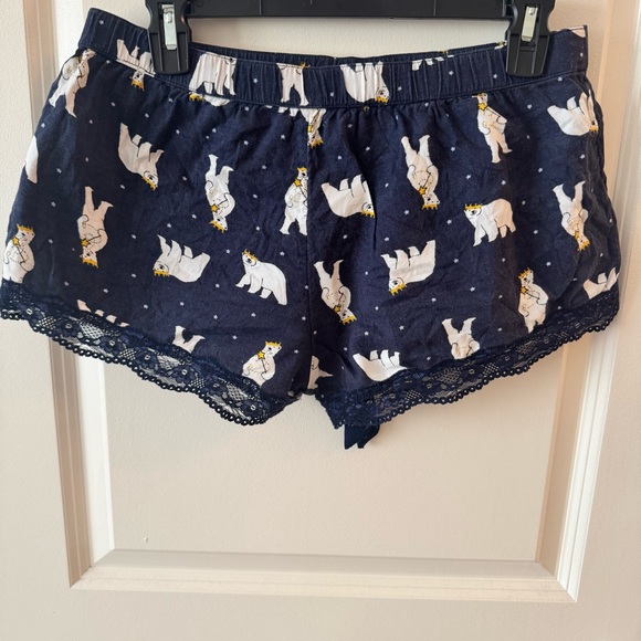 Navy Blue Polar Bear Pajama Shorts from Aerie - Picture 3 of 5
